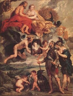 Peter Paul Rubens Henry Iv Receiving The Portrait of Maria de'Medici (mk27) Spain oil painting art